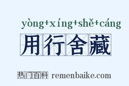 用行舍藏是什么意思的图片
